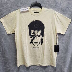 Midnight Studios X David Bowie Off White T-Shirt Mens Sz  2XL NWT